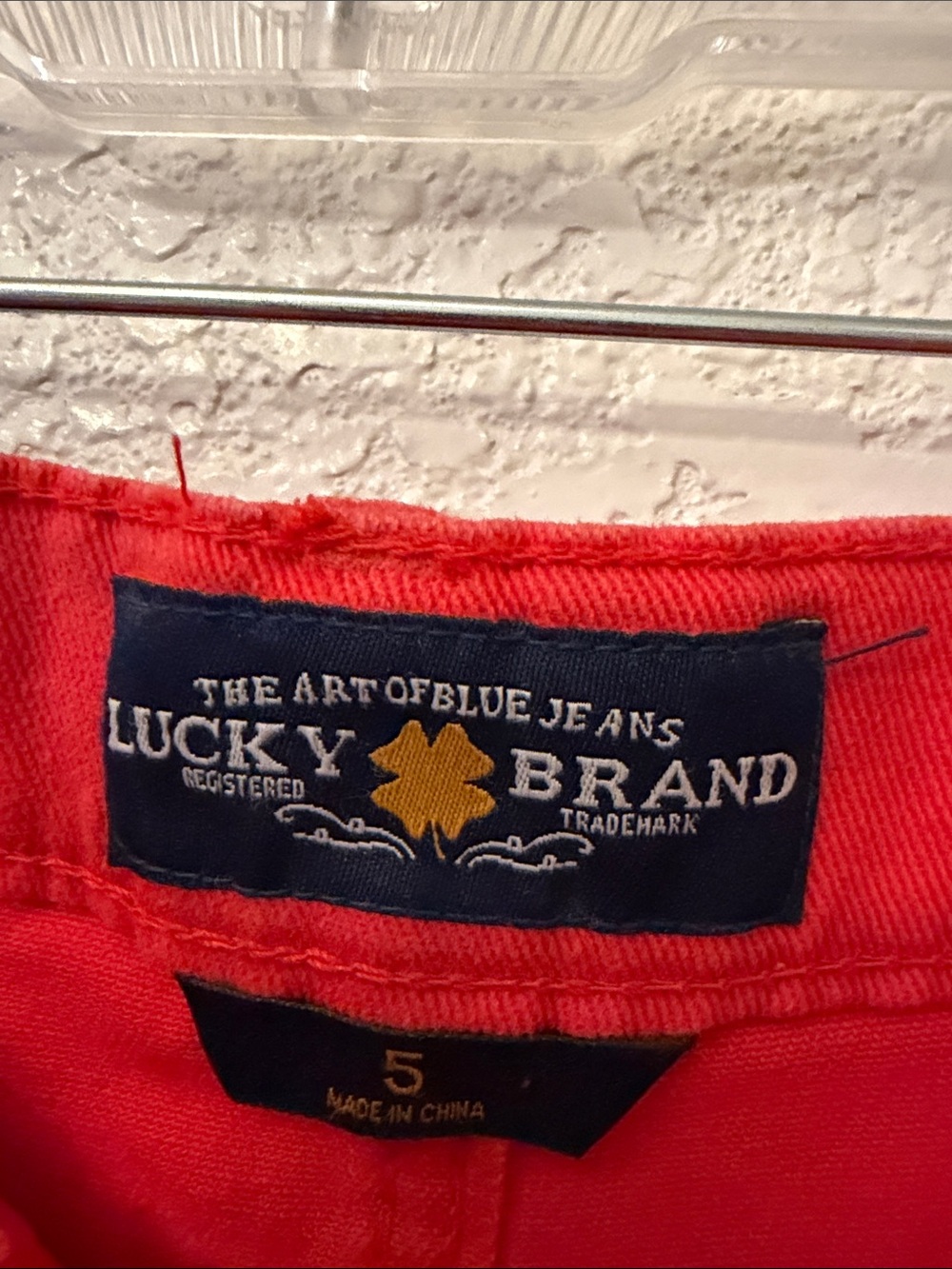 Lucky Brand Bright Red Denim Shorts